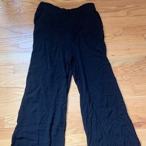 Black Open Leg Pants